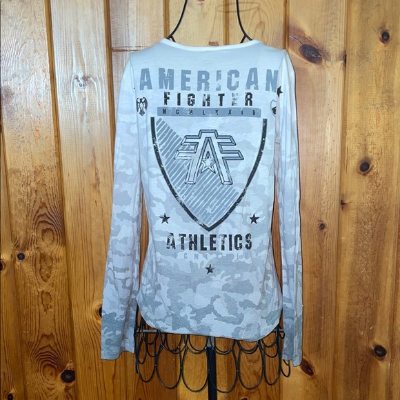 American Fighter Tops - American Fighter Gray Camouflage Long Sleeve size XS  BEACHWOOD Biker MMA